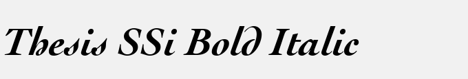 Thesis SSi Bold Italic