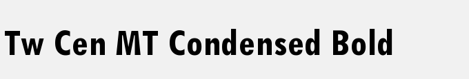 Tw Cen MT Condensed Bold