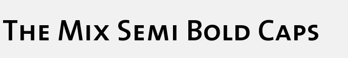The Mix Semi Bold Caps