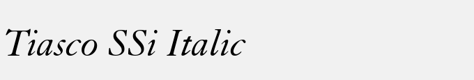 Tiasco SSi Italic