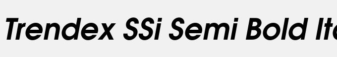 Trendex SSi Semi Bold Italic