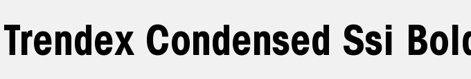 Trendex Condensed SSi Bold Condensed