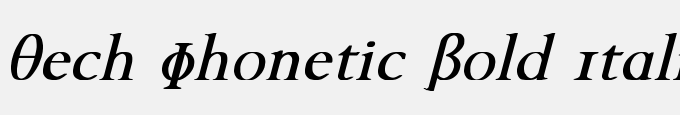 Tech Phonetic Bold Italic