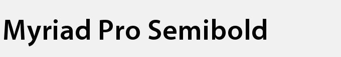 Myriad Pro Semibold