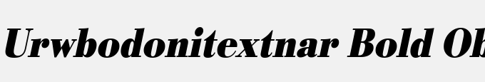 URWBodoni TExt Nar Bold Oblique