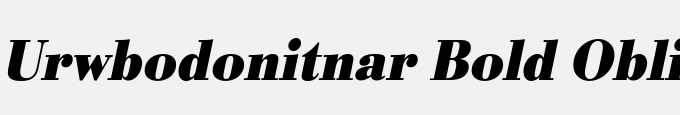 URWBodoni TNar Bold Oblique