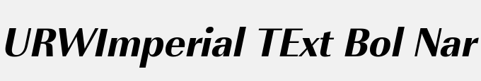 URWImperial TExt Bol Nar Oblique