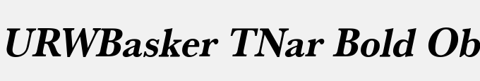 URWBasker TNar Bold Oblique