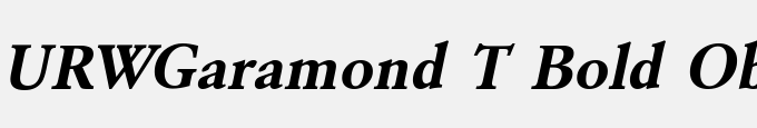 URWGaramond T Bold Oblique