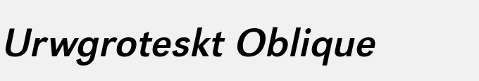 URWGrotesk T Oblique