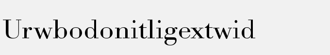 URWBodoni TLig Ext Wid