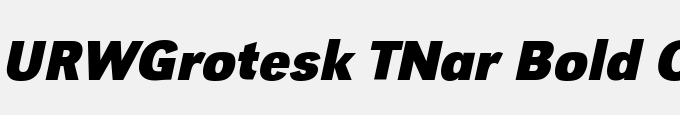 URWGrotesk TNar Bold Oblique