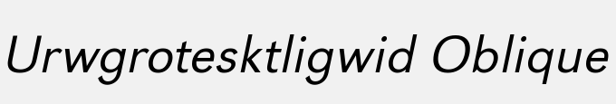 URWGrotesk TLig Wid Oblique