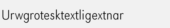 URWGrotesk TExt Lig Ext Nar