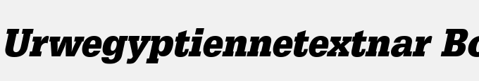 URWEgyptienne TExt Nar Bold Oblique