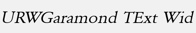 URWGaramond TExt Wid Oblique