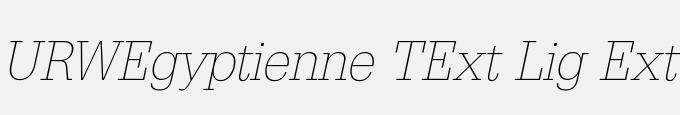 URWEgyptienne TExt Lig Ext Nar Oblique