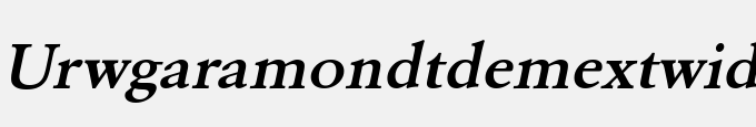 URWGaramond TDem Ext Wid Oblique