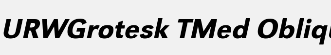 URWGrotesk TMed Oblique