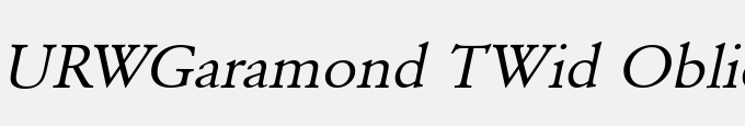 URWGaramond TWid Oblique