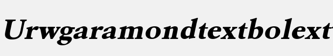 URWGaramond TExt Bol Ext Wid Oblique