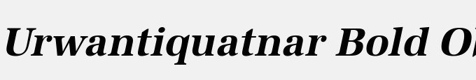 Urwantiquatnar Bold Oblique
