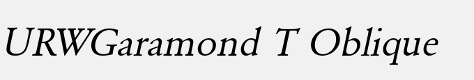 URWGaramond T Oblique