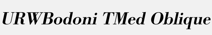URWBodoni TMed Oblique