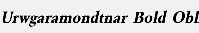URWGaramond TNar Bold Oblique