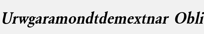 URWGaramond TDem Ext Nar Oblique