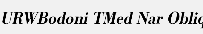 URWBodoni TMed Nar Oblique