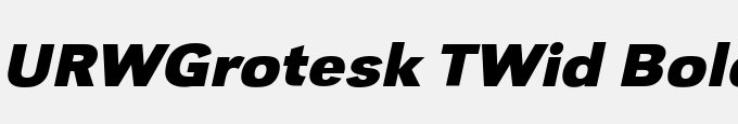 URWGrotesk TWid Bold Oblique