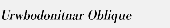URWBodoni TNar Oblique
