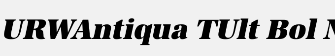 URWAntiqua TUlt Bol Nar Oblique