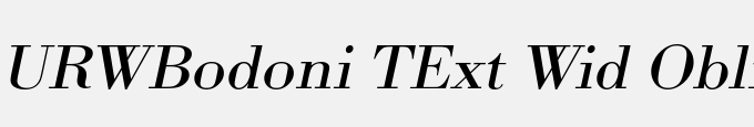 URWBodoni TExt Wid Oblique