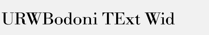 URWBodoni TExt Wid