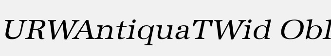 URWAntiqua TWid Oblique