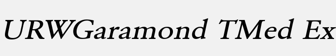 URWGaramond TMed Ext Wid Oblique