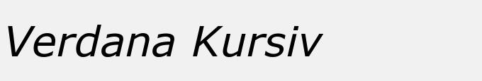 Verdana Italic