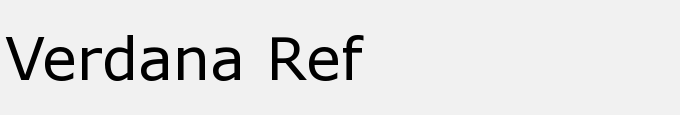 Verdana Ref