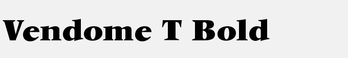 Vendome T Bold