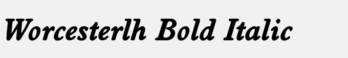 Worcester LH Bold Italic