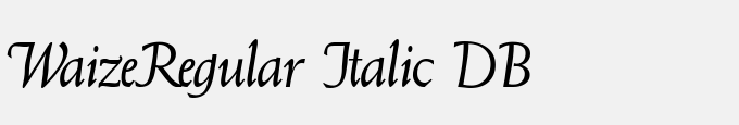 Waize-Regular Italic DB