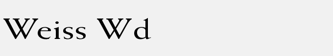 Weiss Wd