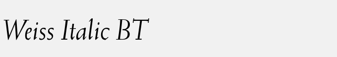 Weiss Italic BT