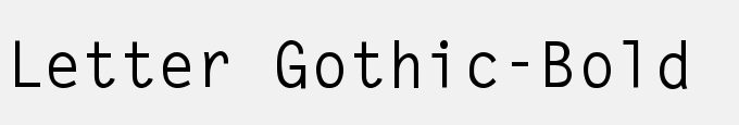 Letter Gothic-Bold