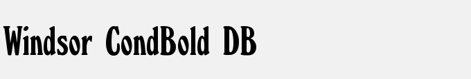 Windsor Cond-Bold DB