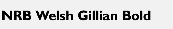 NRB Welsh Gillian Bold