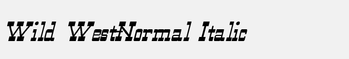 Wild West-Normal Italic