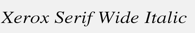 Xerox Serif Wide Italic